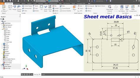 autodesk inventor sheet metal thickness|inventor sheet metal drawing.